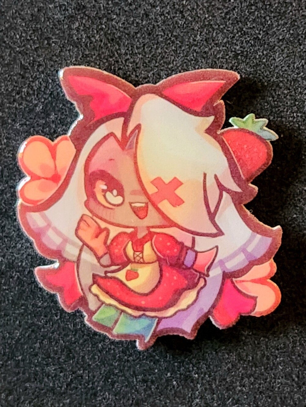 Vaggie Strawberry Themed Pin - Hazbin Hotel
